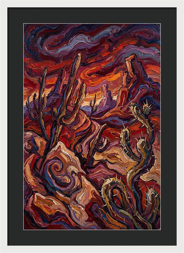 Desert Landscape In Expressionist Style