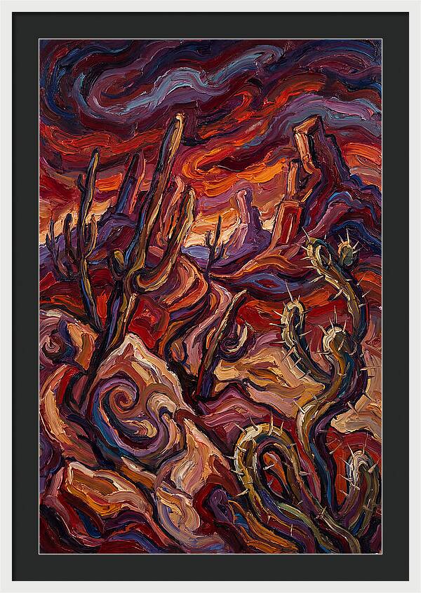 Desert Landscape In Expressionist Style