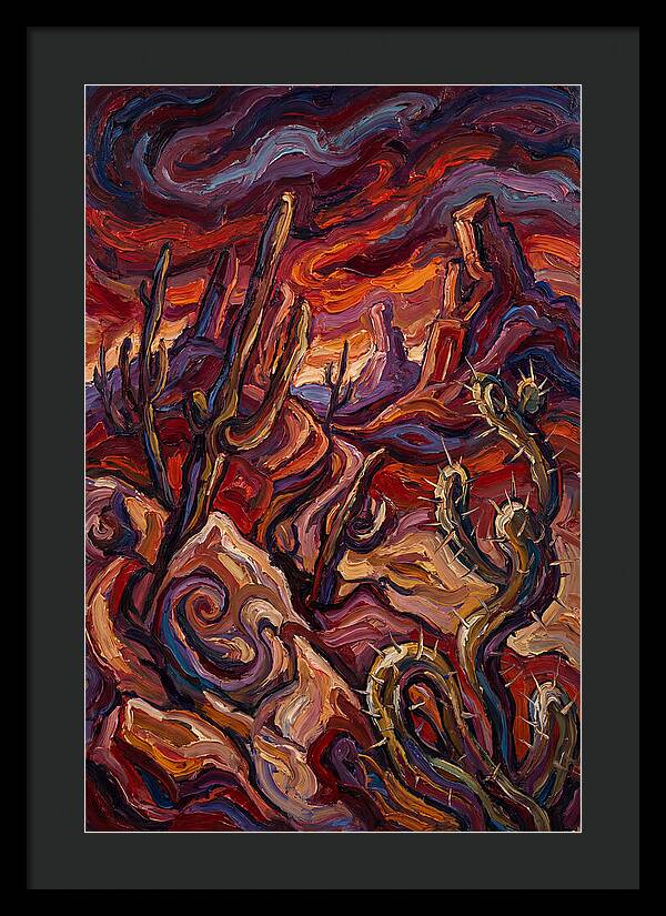 Desert Landscape In Expressionist Style