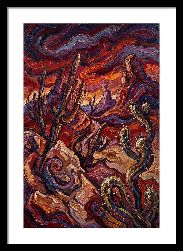 Desert Landscape In Expressionist Style