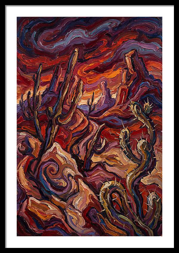 Desert Landscape In Expressionist Style