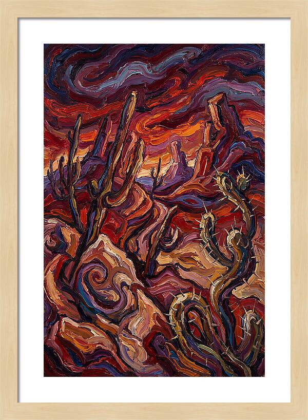 Desert Landscape In Expressionist Style