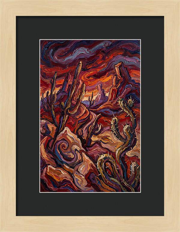 Desert Landscape In Expressionist Style