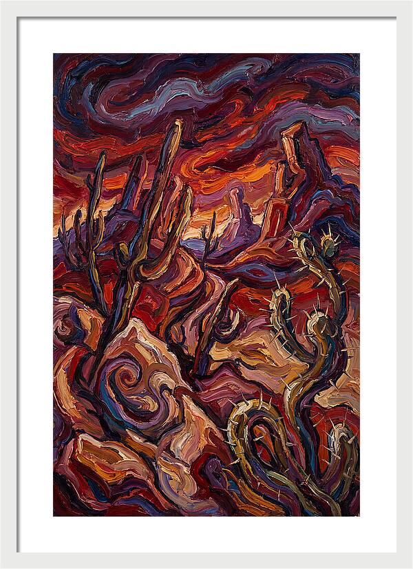 Desert Landscape In Expressionist Style