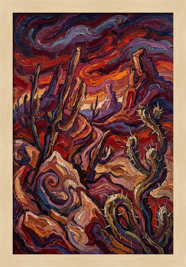 Desert Landscape In Expressionist Style