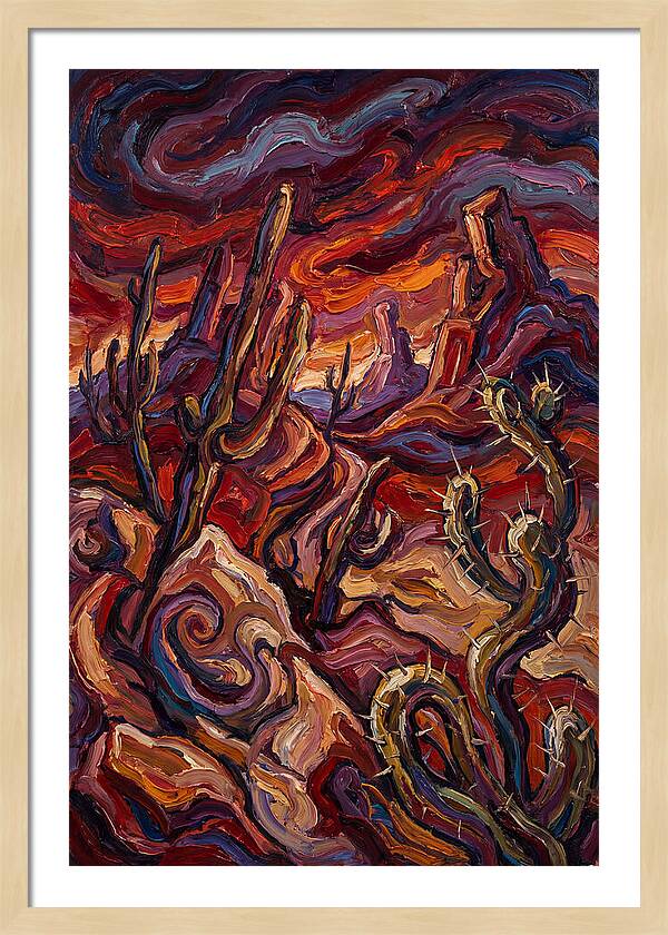 Desert Landscape In Expressionist Style