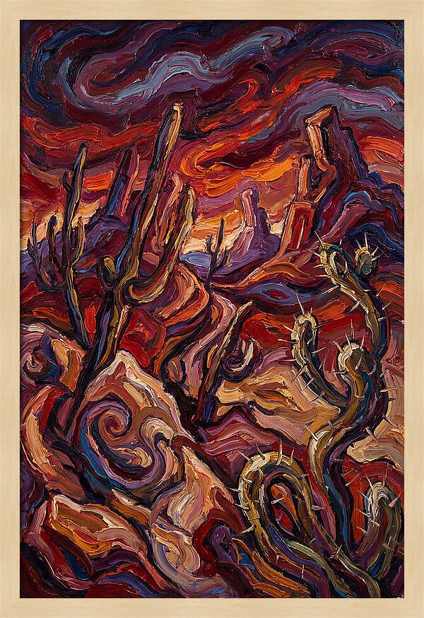 Desert Landscape In Expressionist Style