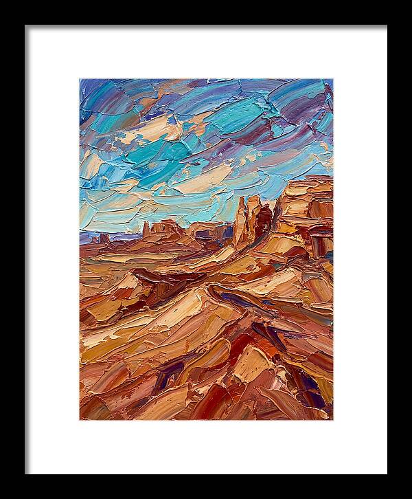 Desert Landscape In Palette Knife