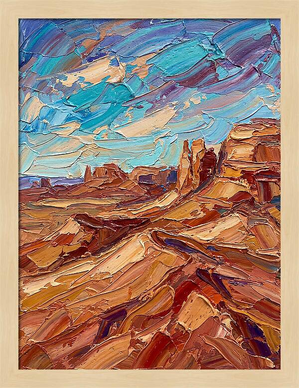 Desert Landscape In Palette Knife