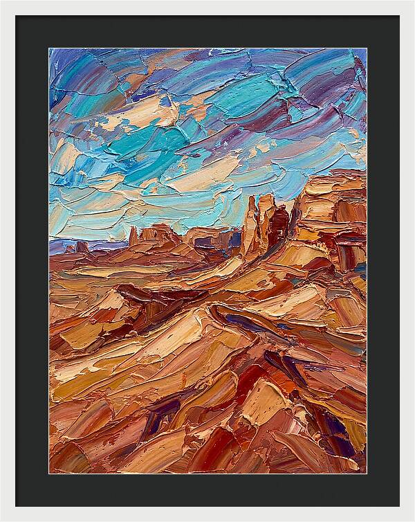 Desert Landscape In Palette Knife