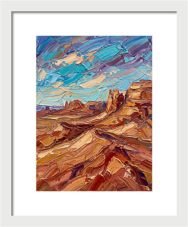 Desert Landscape In Palette Knife