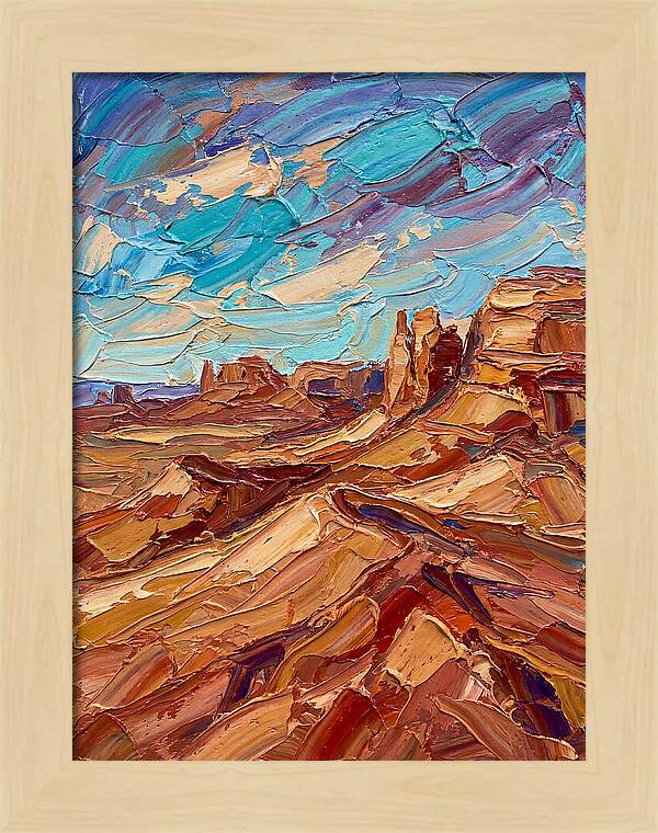 Desert Landscape In Palette Knife