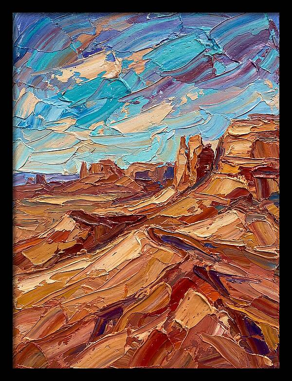 Desert Landscape In Palette Knife