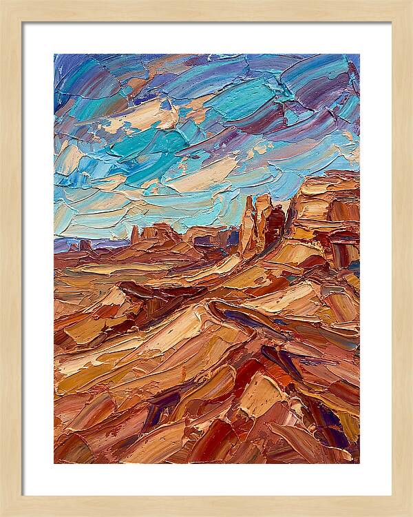 Desert Landscape In Palette Knife