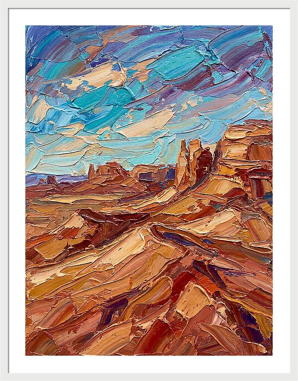 Desert Landscape In Palette Knife