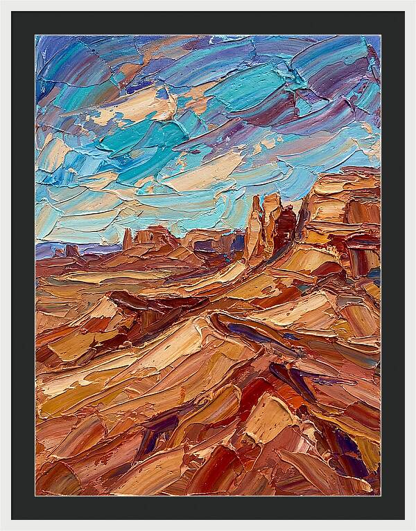 Desert Landscape In Palette Knife
