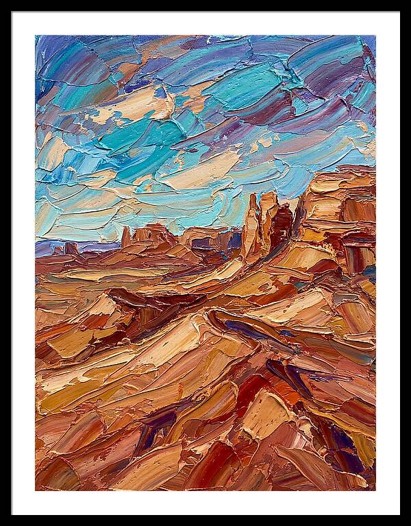Desert Landscape In Palette Knife