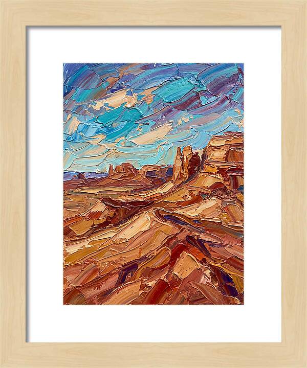 Desert Landscape In Palette Knife