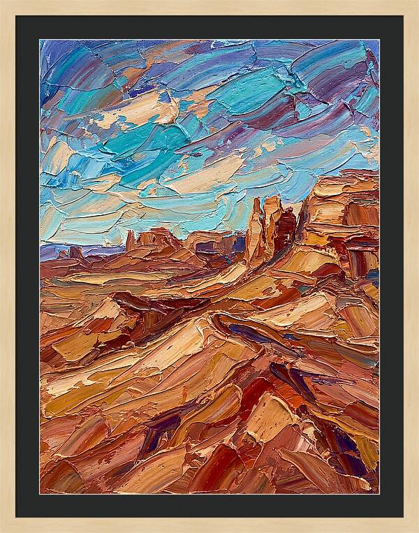Desert Landscape In Palette Knife