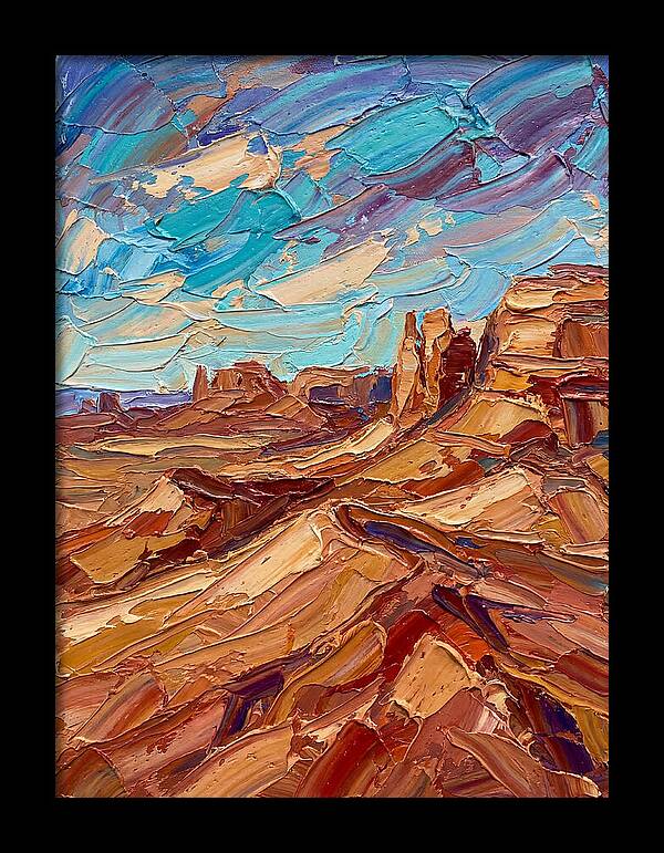 Desert Landscape In Palette Knife