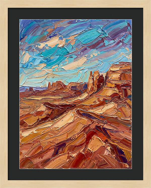 Desert Landscape In Palette Knife