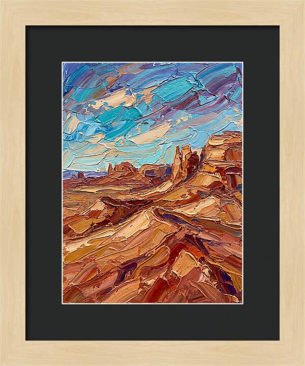 Desert Landscape In Palette Knife