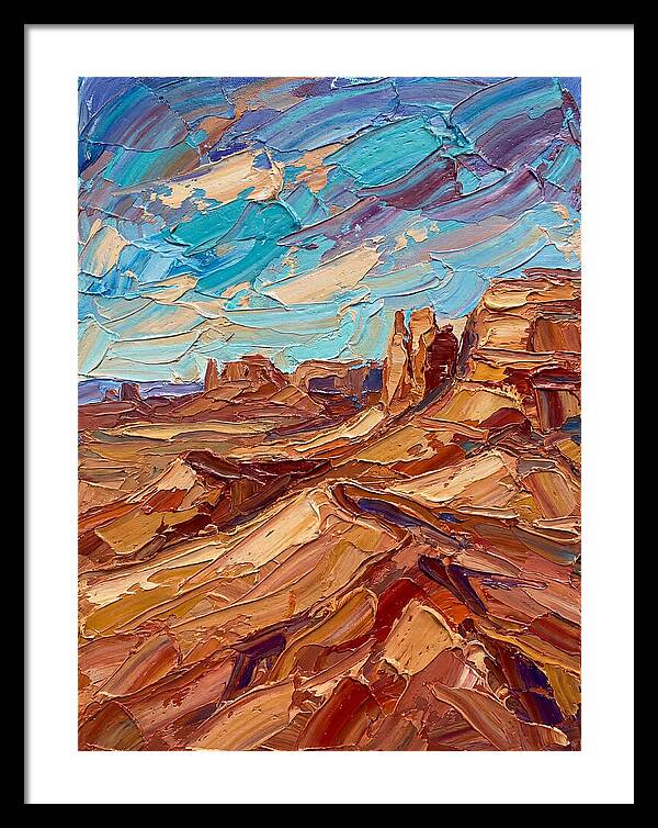 Desert Landscape In Palette Knife