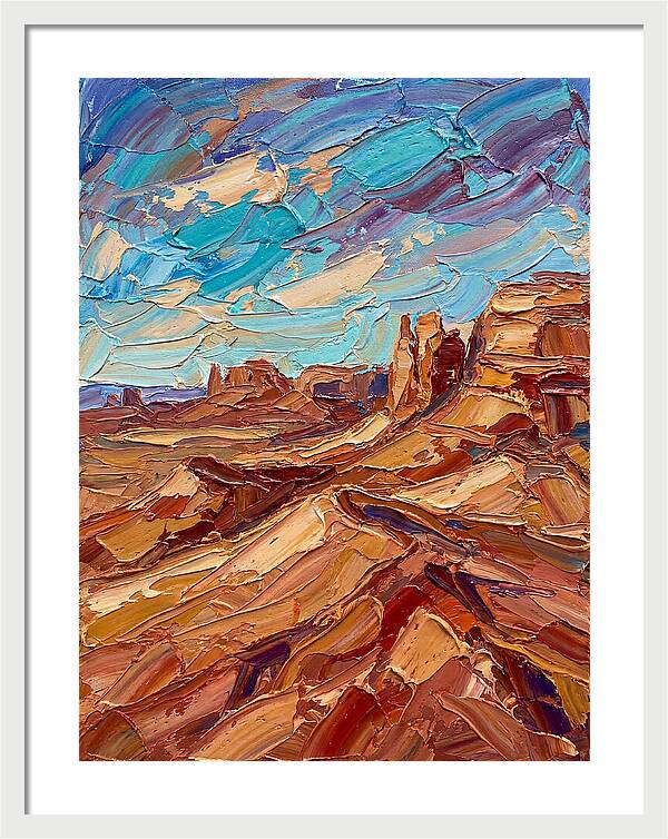 Desert Landscape In Palette Knife