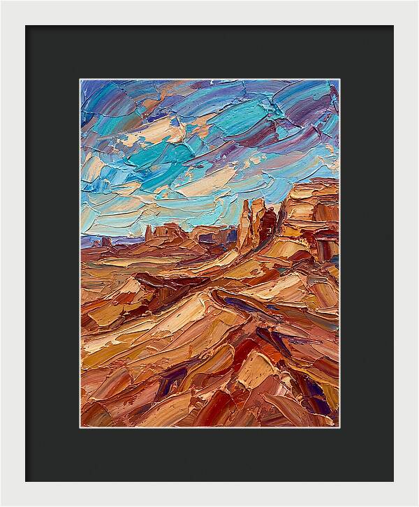 Desert Landscape In Palette Knife