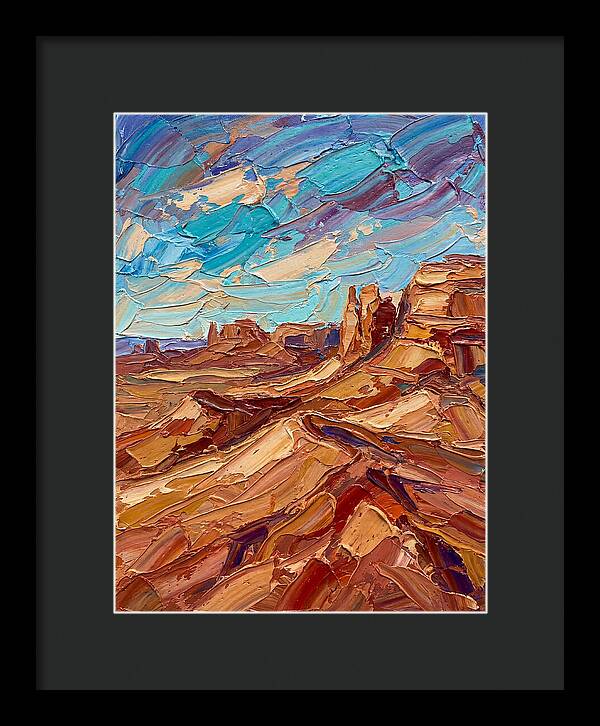 Desert Landscape In Palette Knife
