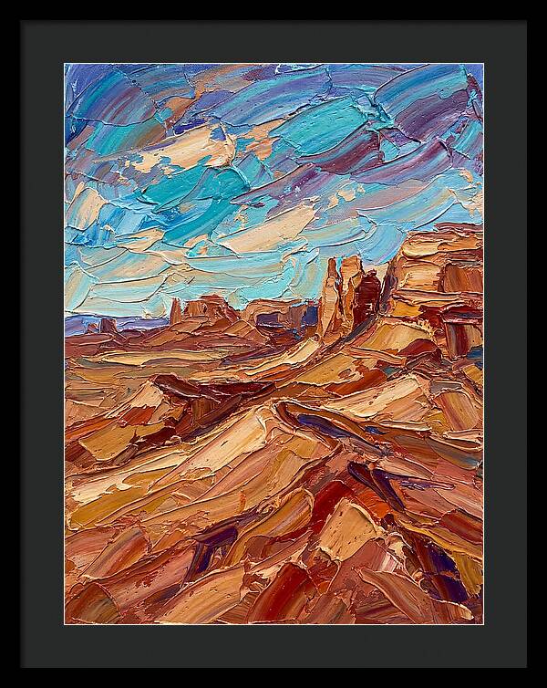 Desert Landscape In Palette Knife