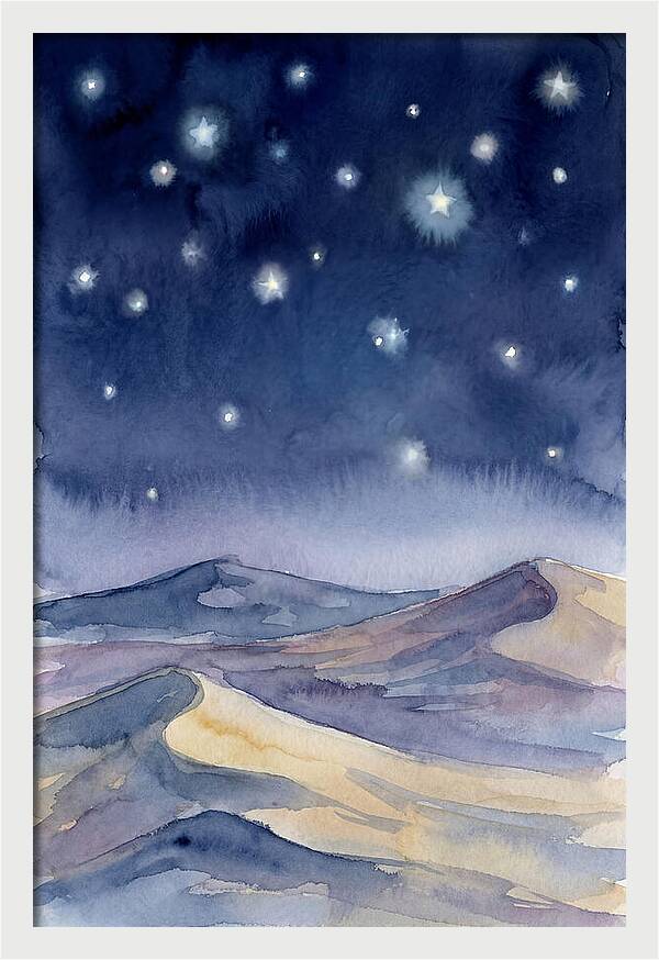 Desert Night Under Stars