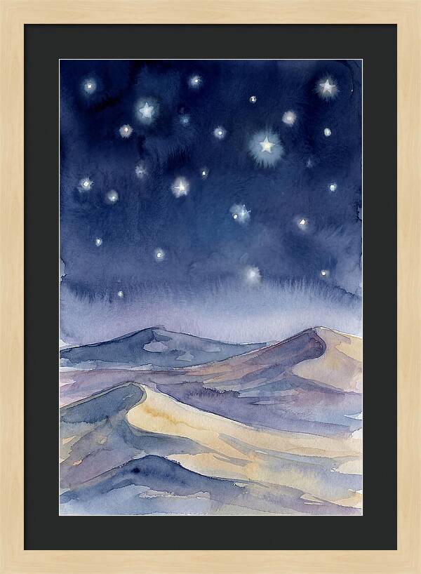 Desert Night Under Stars