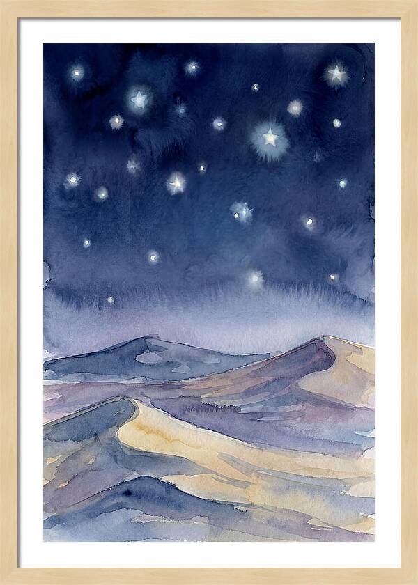 Desert Night Under Stars
