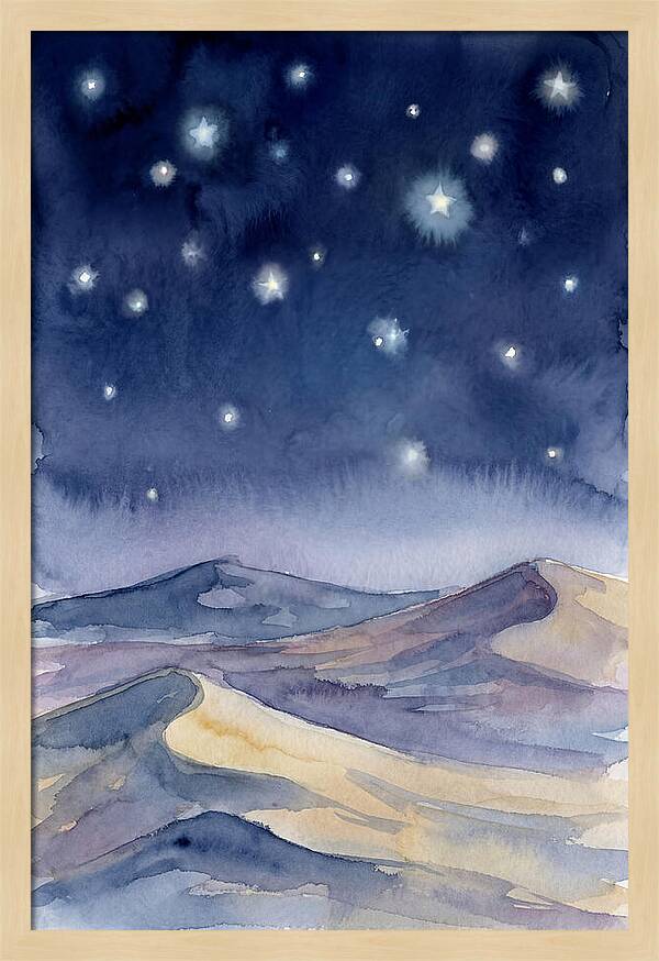 Desert Night Under Stars