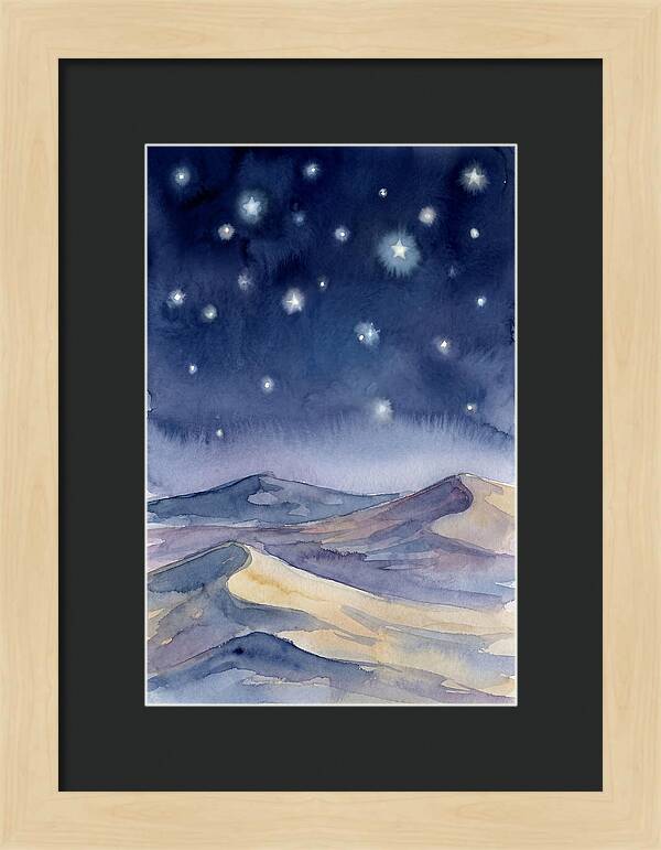 Desert Night Under Stars