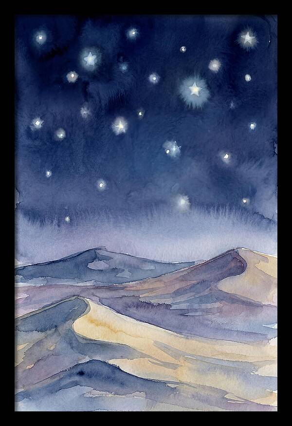 Desert Night Under Stars