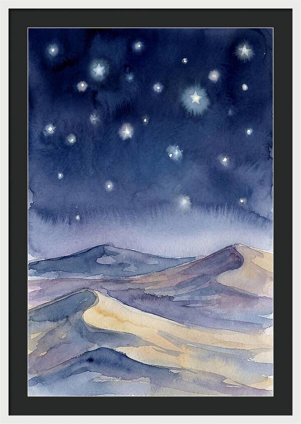 Desert Night Under Stars