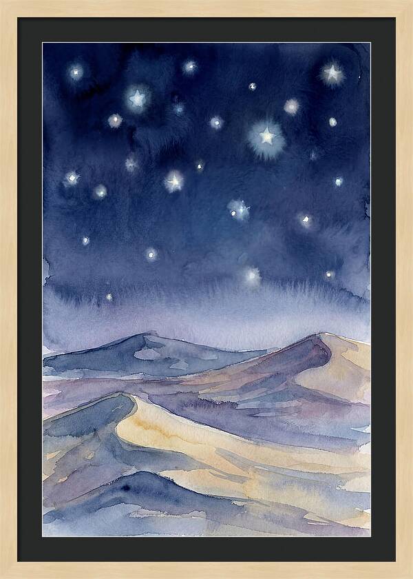 Desert Night Under Stars