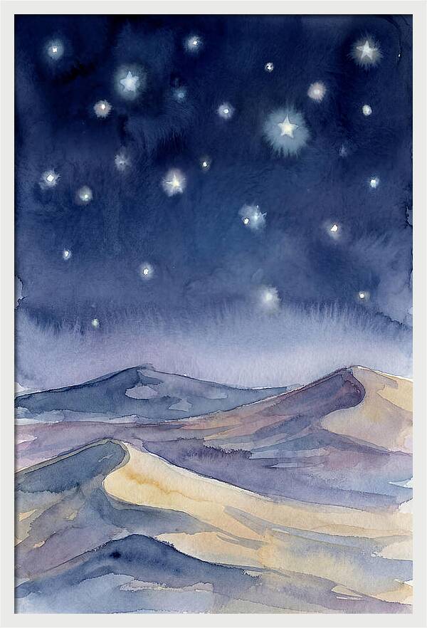 Desert Night Under Stars