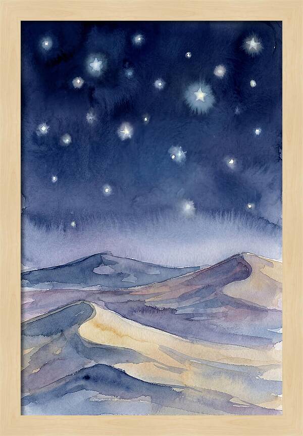 Desert Night Under Stars