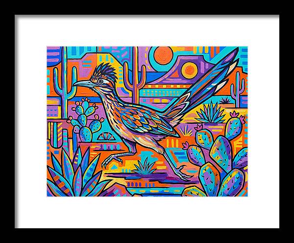 Desert Roadrunner Among Vibrant Flora