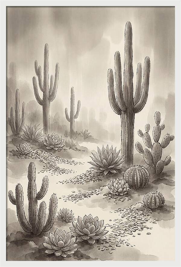 Desert Serenity With Cacti