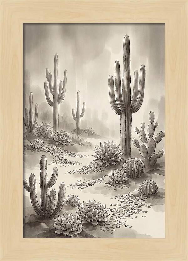 Desert Serenity With Cacti