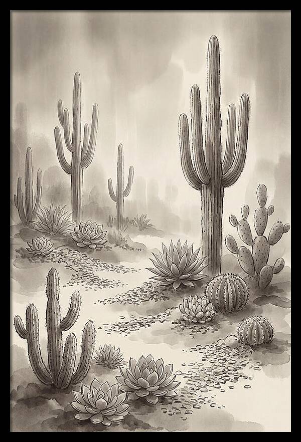 Desert Serenity With Cacti