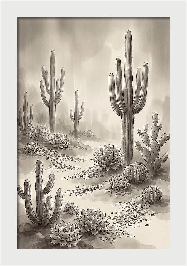 Desert Serenity With Cacti
