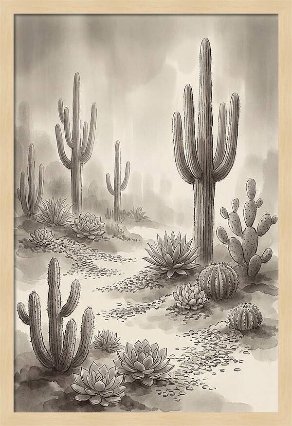 Desert Serenity With Cacti