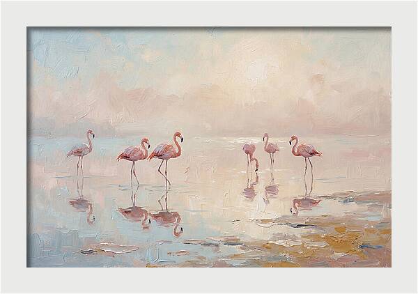 Desert Serenity With Flamingos