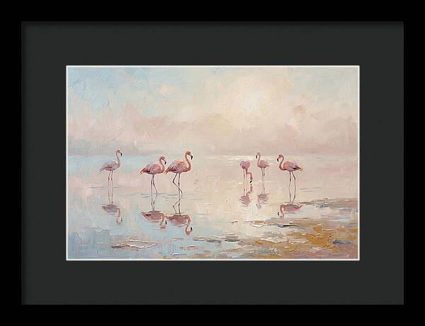 Desert Serenity With Flamingos