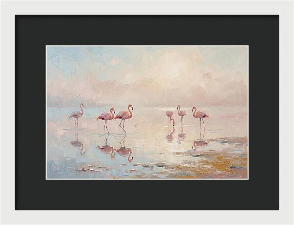 Desert Serenity With Flamingos